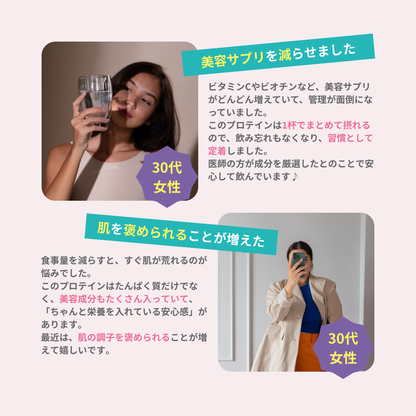 美容プロテイン 14日分（ストロベリーカカオ風味）